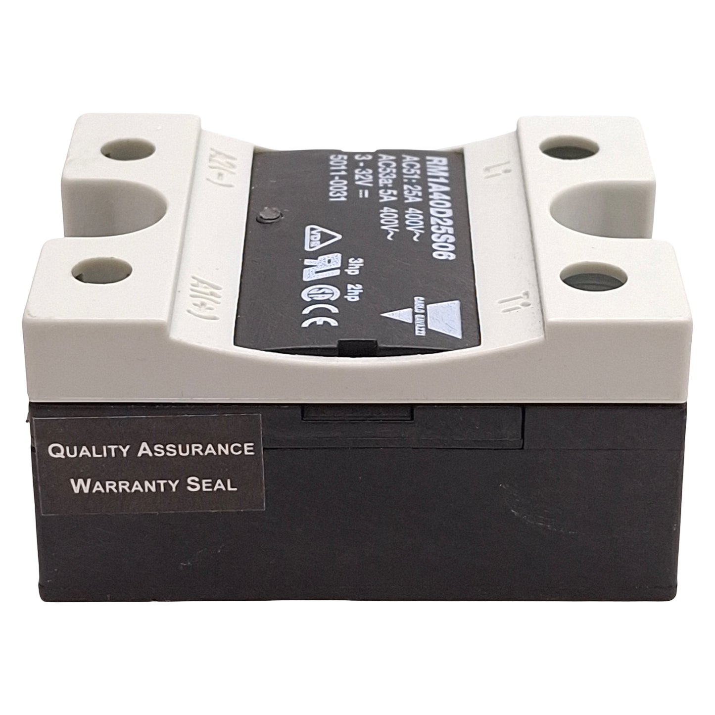 Used Carlo Gavazzi RM1A40D25S06 Solid State Relay, 25A 400VAC Line, 3-32VDC Control