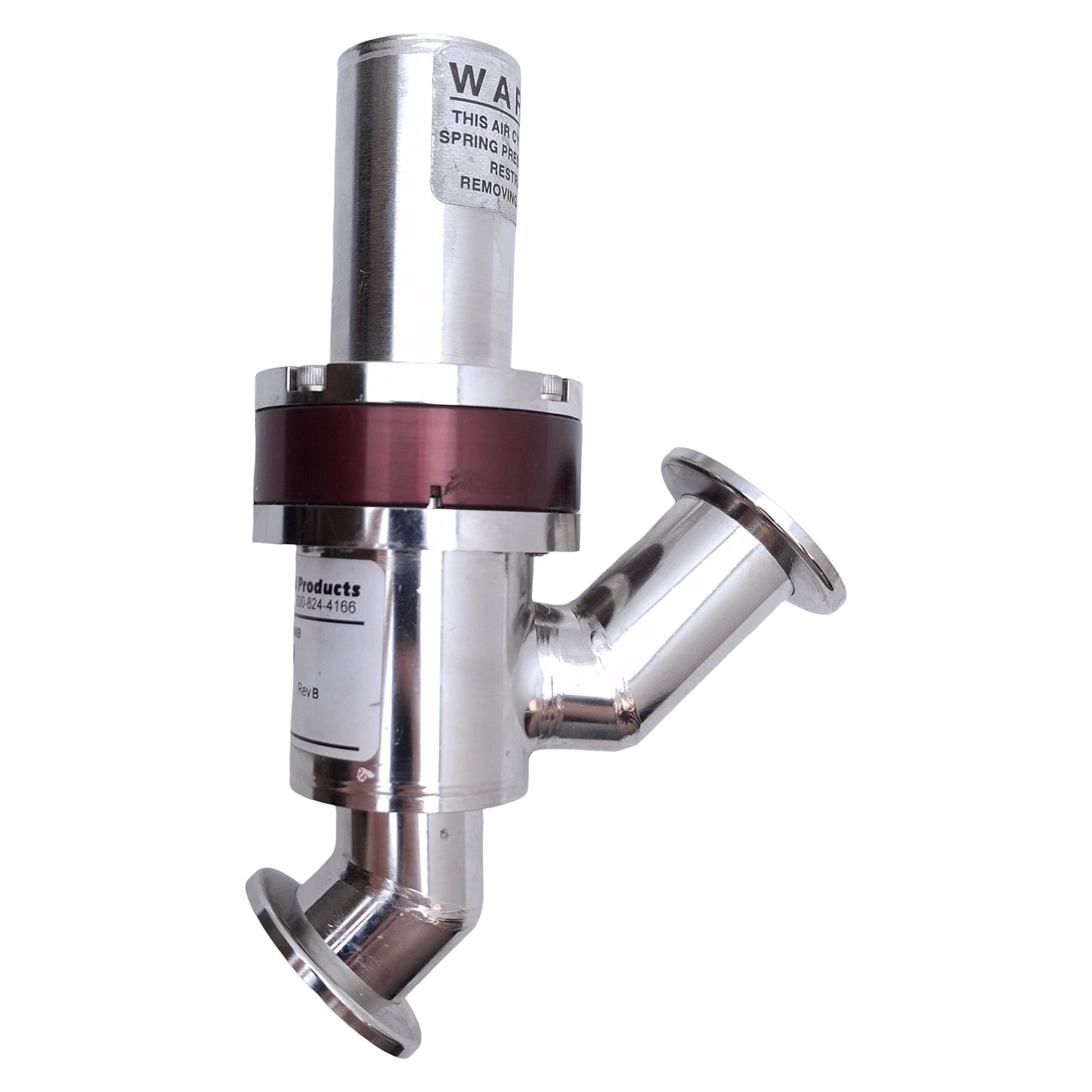 Used Nor-Cal AIVP-1002-NWB In-Line Angle Poppet Isolation Valve, NC, Ø1" NW-25 Flange