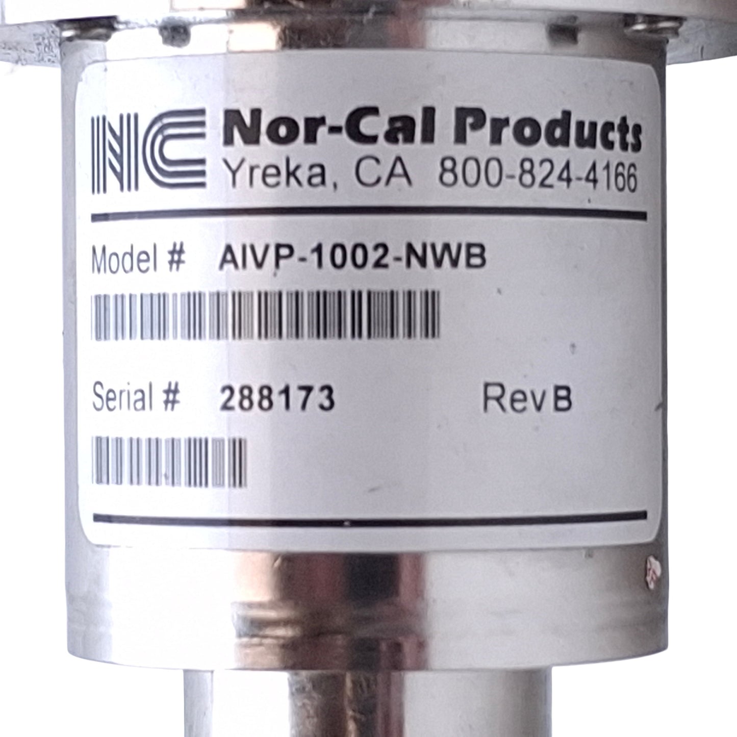Used Nor-Cal AIVP-1002-NWB In-Line Angle Poppet Isolation Valve, NC, Ø1" NW-25 Flange