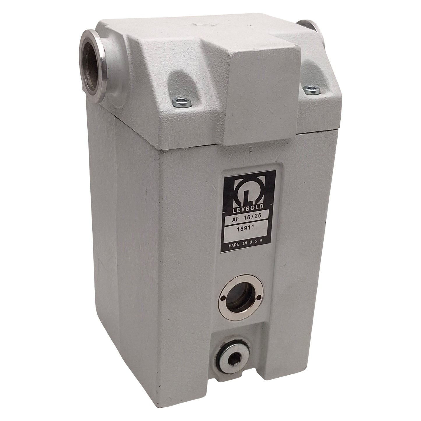 Used Leybold AF 16/25 Trivac Vacuum Pump Oil Mist Exhaust Filter, DN 25 KF Flange