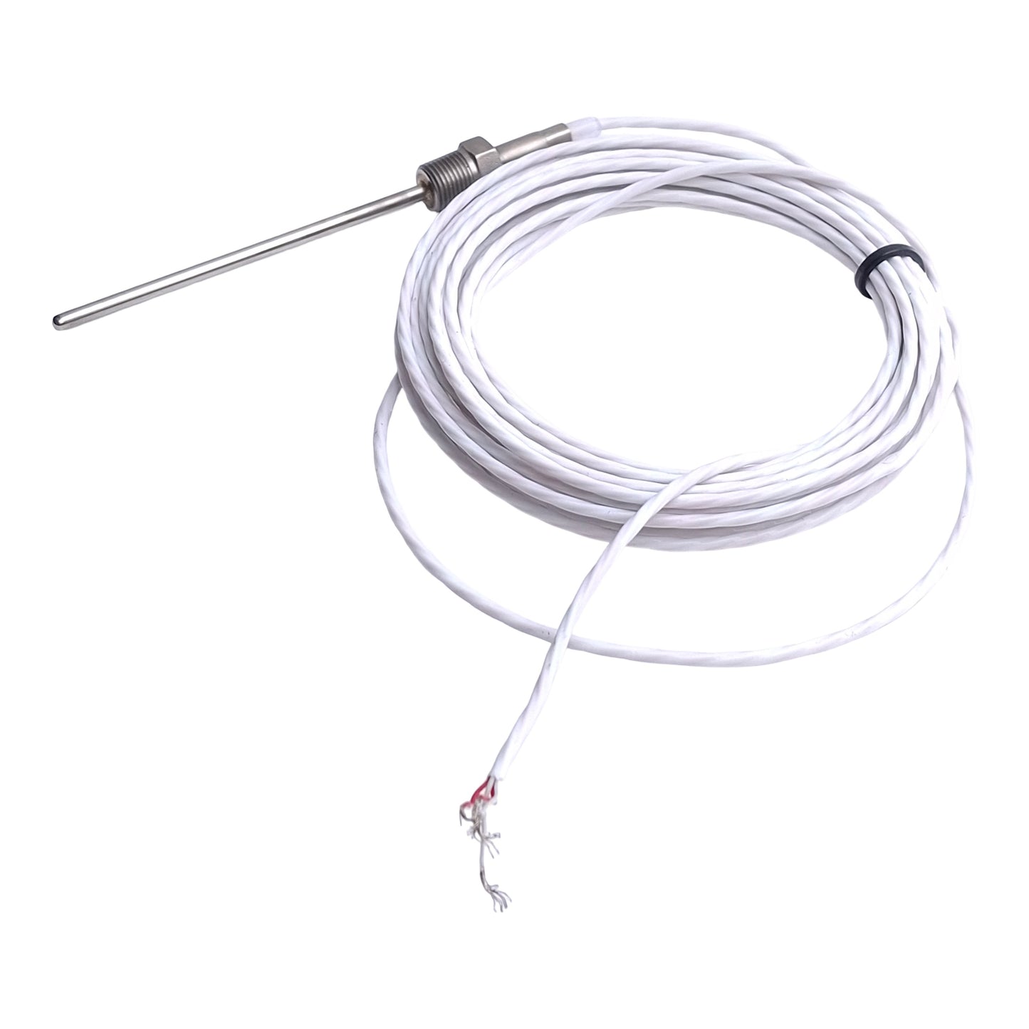 Used Four Wire PT100 100 Ohm Temperature Sensor 1/8in NPT, ø1/8in x 3in, 15ft Lead