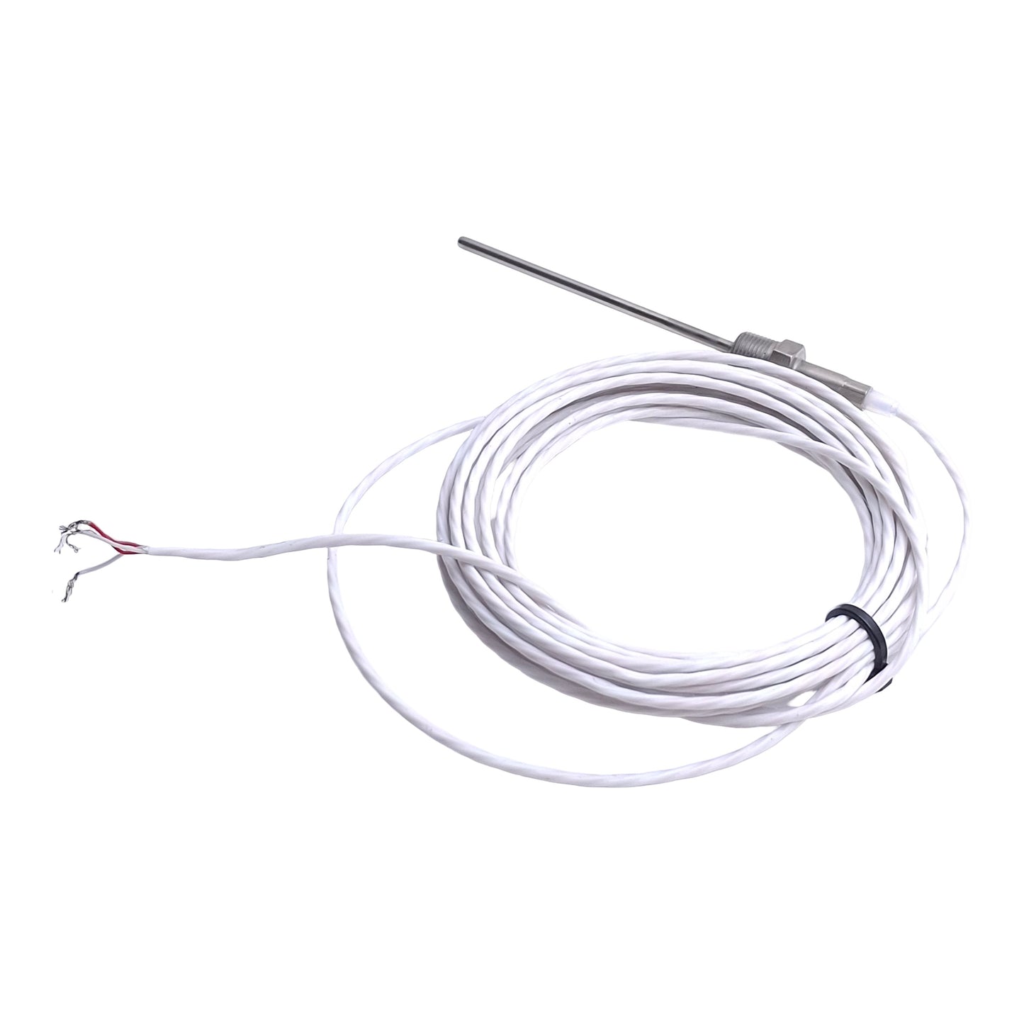 Used Four Wire PT100 100 Ohm Temperature Sensor 1/8in NPT, ø1/8in x 3in, 15ft Lead