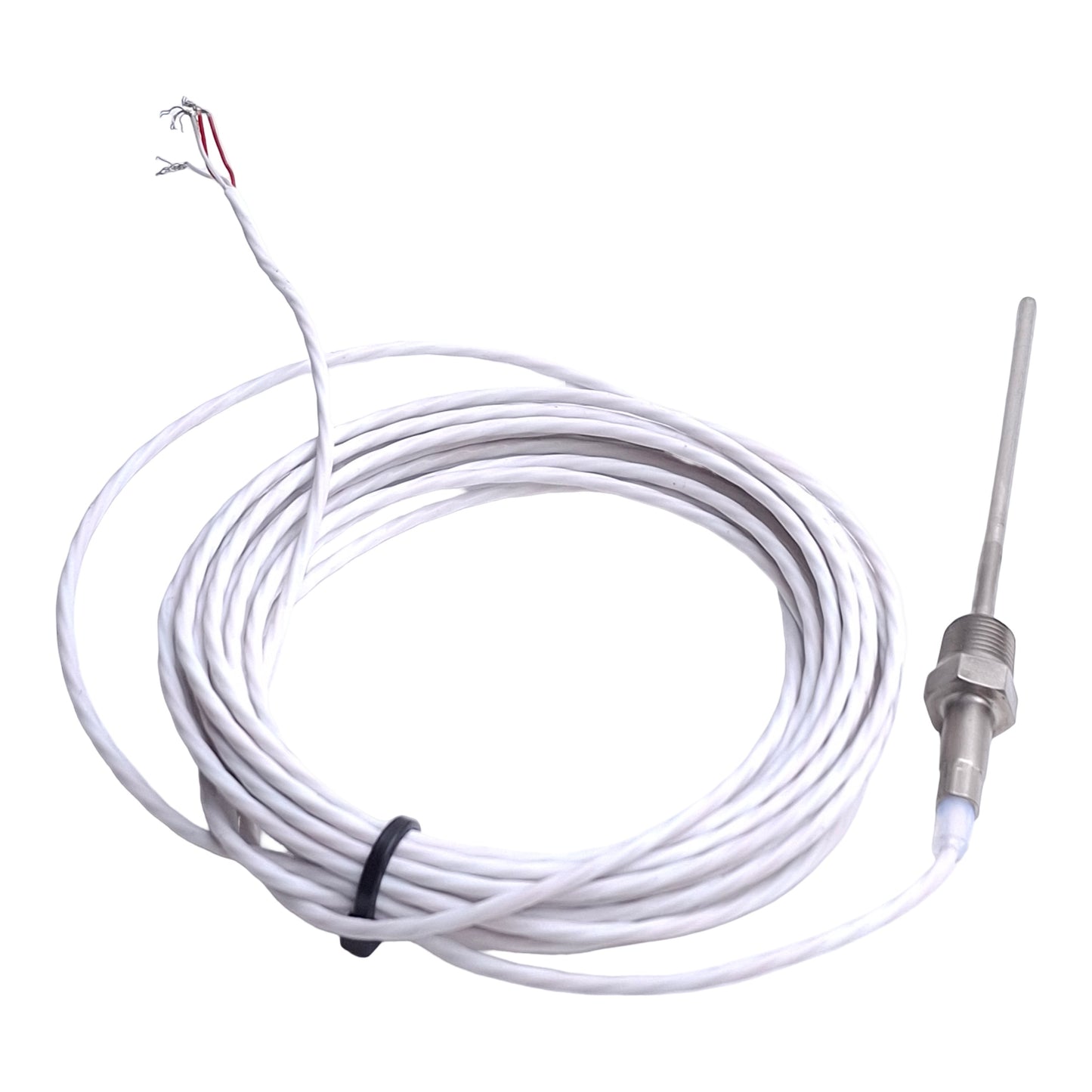 Used Four Wire PT100 100 Ohm Temperature Sensor 1/8in NPT, ø1/8in x 3in, 15ft Lead