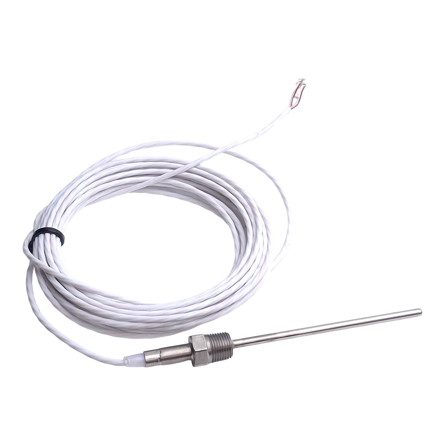 Used Four Wire PT100 100 Ohm Temperature Sensor 1/8in NPT, ø1/8in x 3in, 15ft Lead
