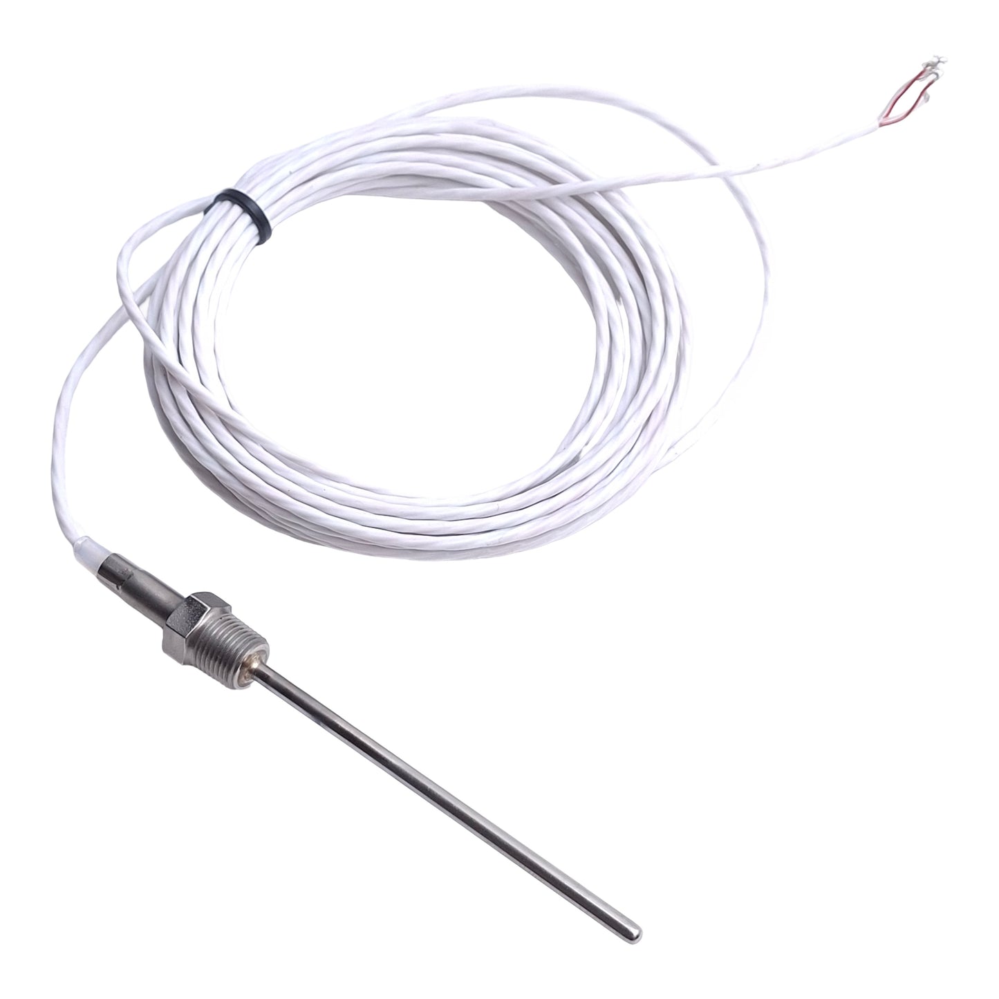 Used Four Wire PT100 100 Ohm Temperature Sensor 1/8in NPT, ø1/8in x 3in, 15ft Lead