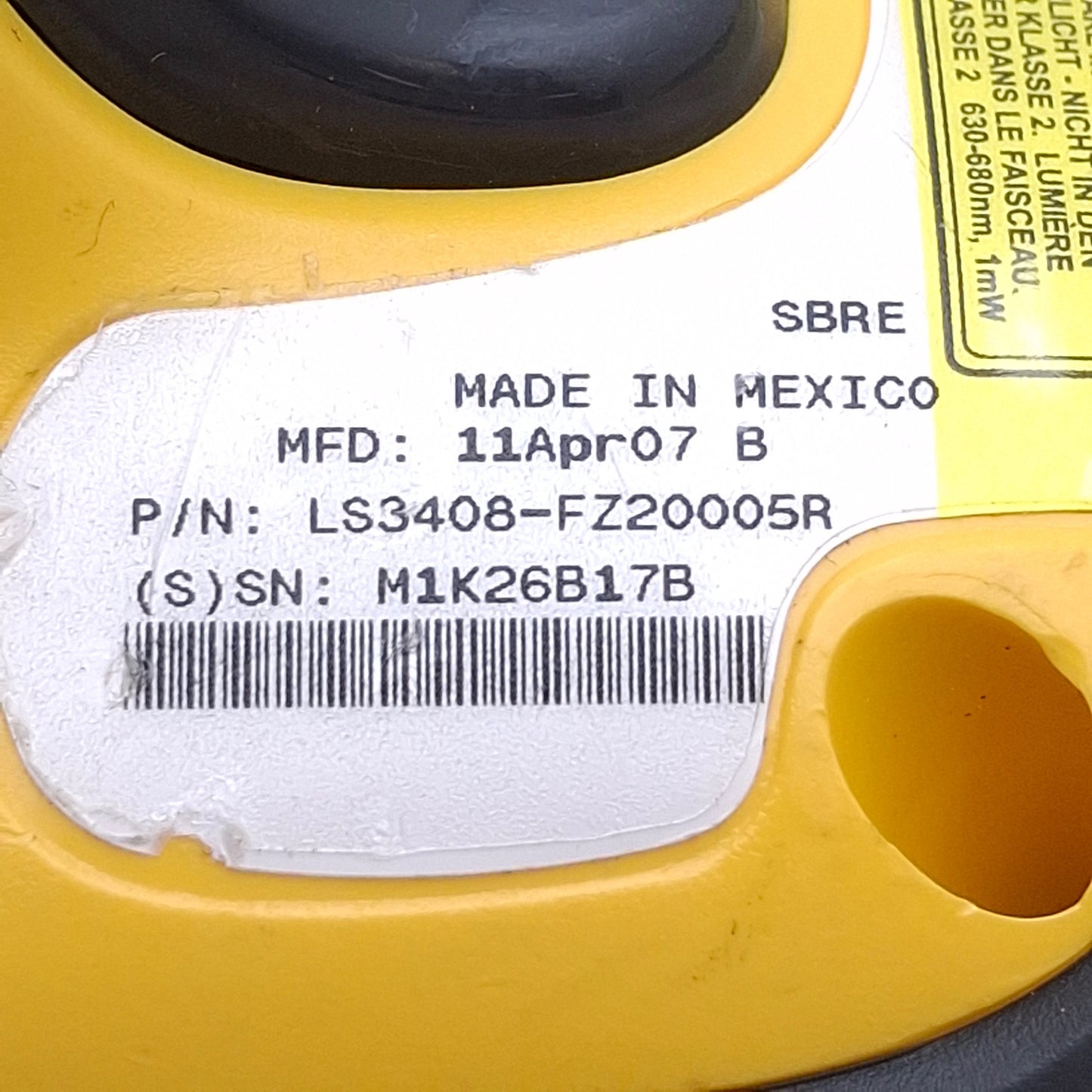 Used Symbol LS3408-FZ20005R Handheld Rugged Industrial Barcode Scanner Reader, USB