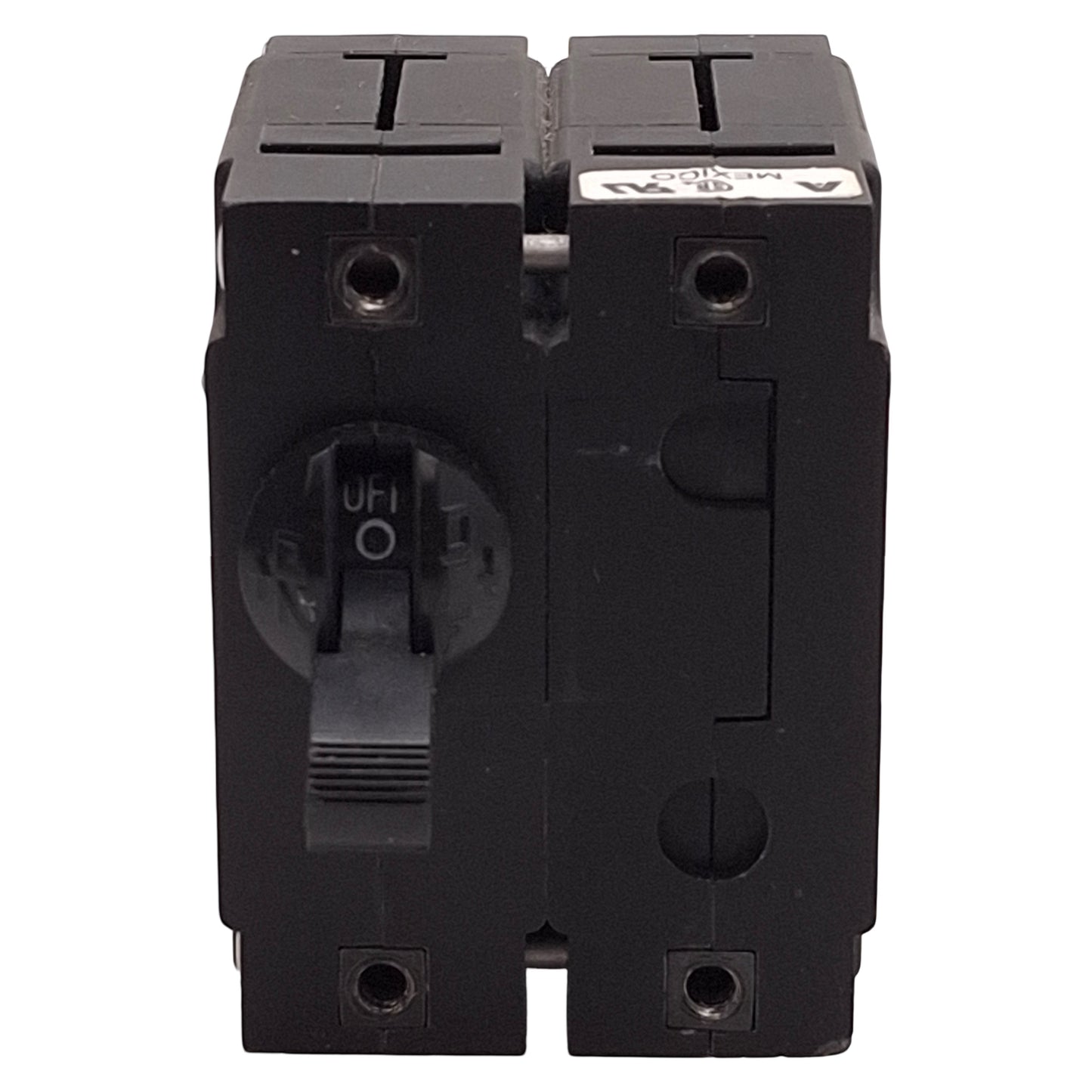 Used Airpax IEG66-1-62-10.0-01-V Circuit Breaker, 2-Pole, 10A 250VAC, Screw Terminals