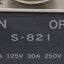 Used NKK S821 Toggle Switch, DPST ON-OFF, 30A 125VAC/30VDC, 750W, M12, 12.5mm Panel