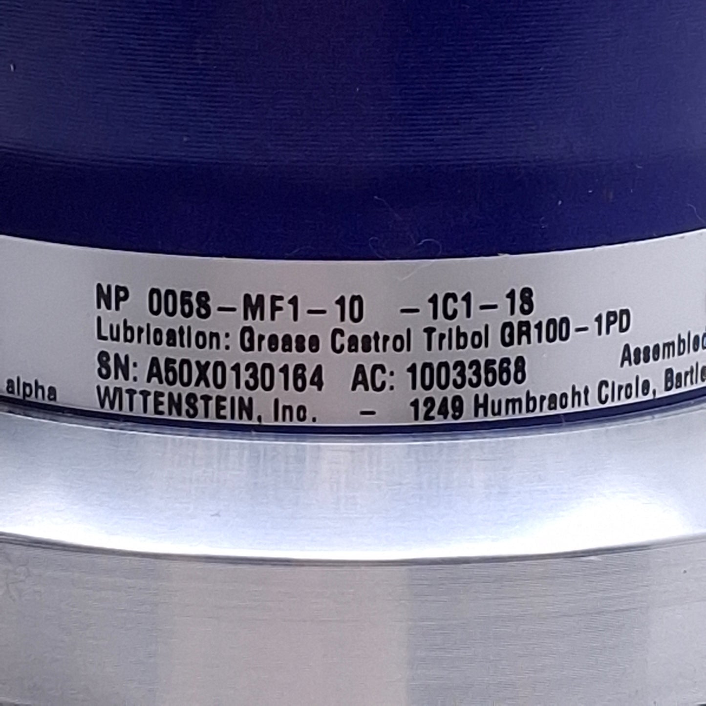Used Wittenstein NP005S-MF1-10-1C1-1S Planetary Gearbox 10:1, 21Nm, 10,000rpm Max