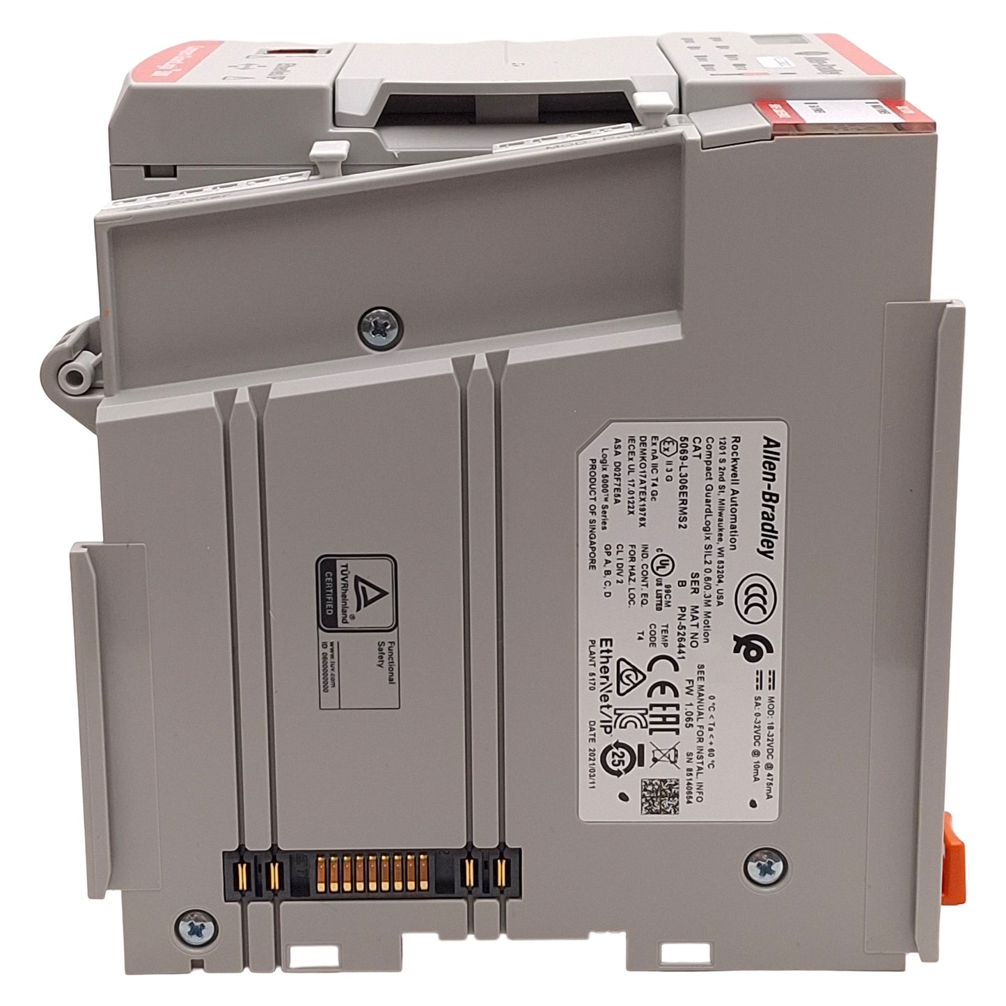 Used Allen Bradley 5069-L306ERMS2 Compact Guardlogix 5380 Safety Controller, 18-32VDC
