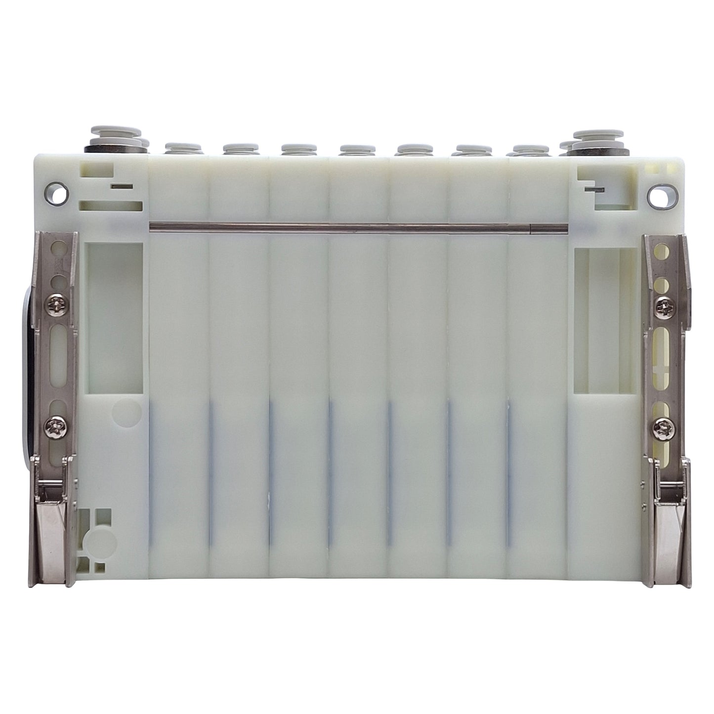 Used SMC SS5Y5-10S0-07B-C6 Manifold Base 7-Stations, ø6mm One-Touch, DIN Rail