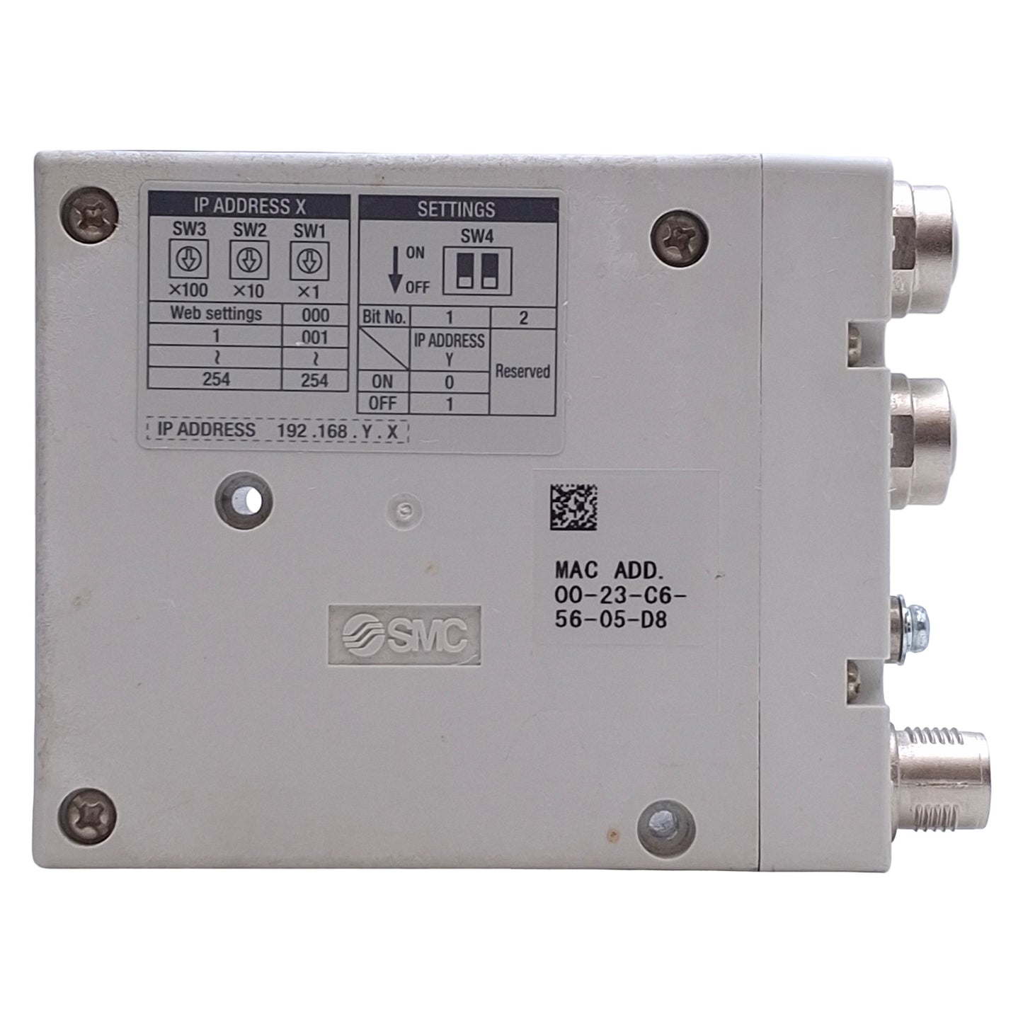 Used SMC EX260-SEN1-X242 EX300 Serial Interface Unit, EtherNet, 32-Output, M12, 24VDC