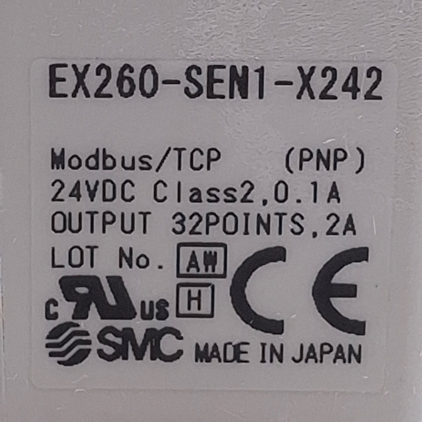 Used SMC EX260-SEN1-X242 EX300 Serial Interface Unit, EtherNet, 32-Output, M12, 24VDC