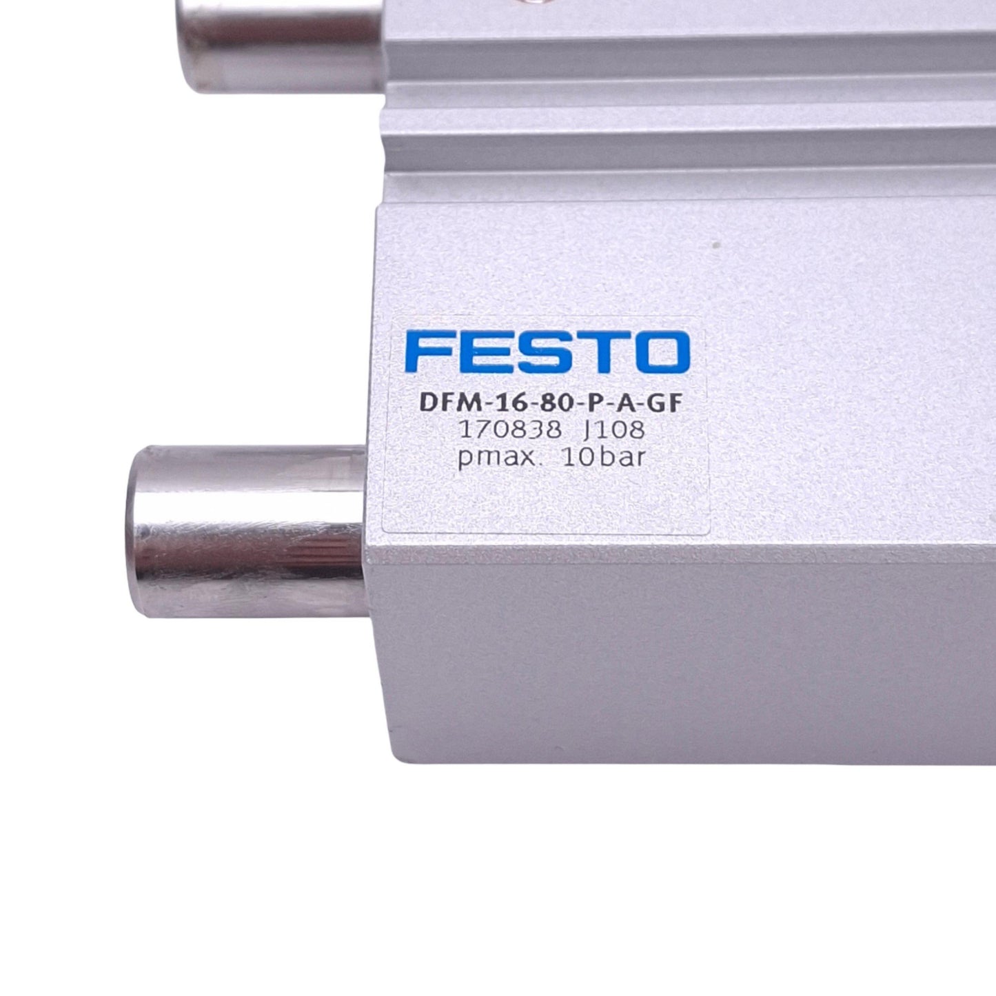 New Festo DFM-16-80-P-A-GF Guided Cylinder, 16mm Bore, 80mm Stroke, M5, 10bar Max