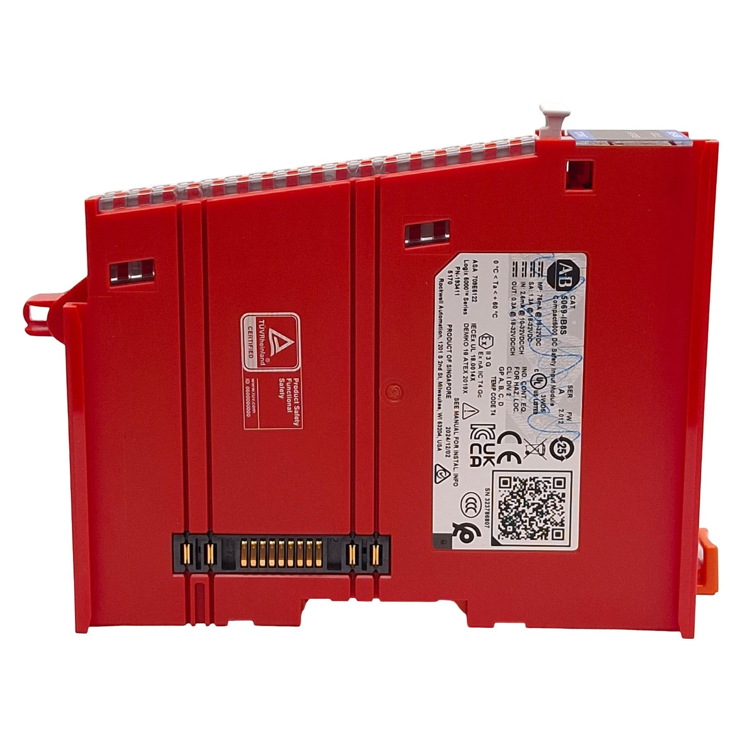 Used Allen Bradley 5069-IB8S FW 2.012 Compact 5000 DC Safety Input Module, 8-Channel