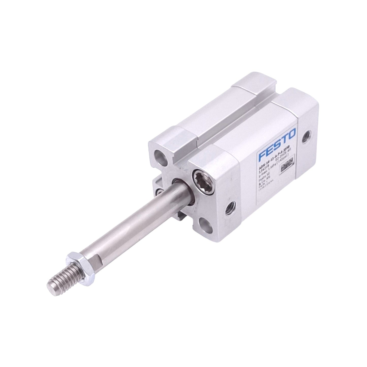 Used Festo ADN-16-15-A-P-A-35K8 Compact Cylinder, 16mm Bore, 15mm Stroke, 145psi Max