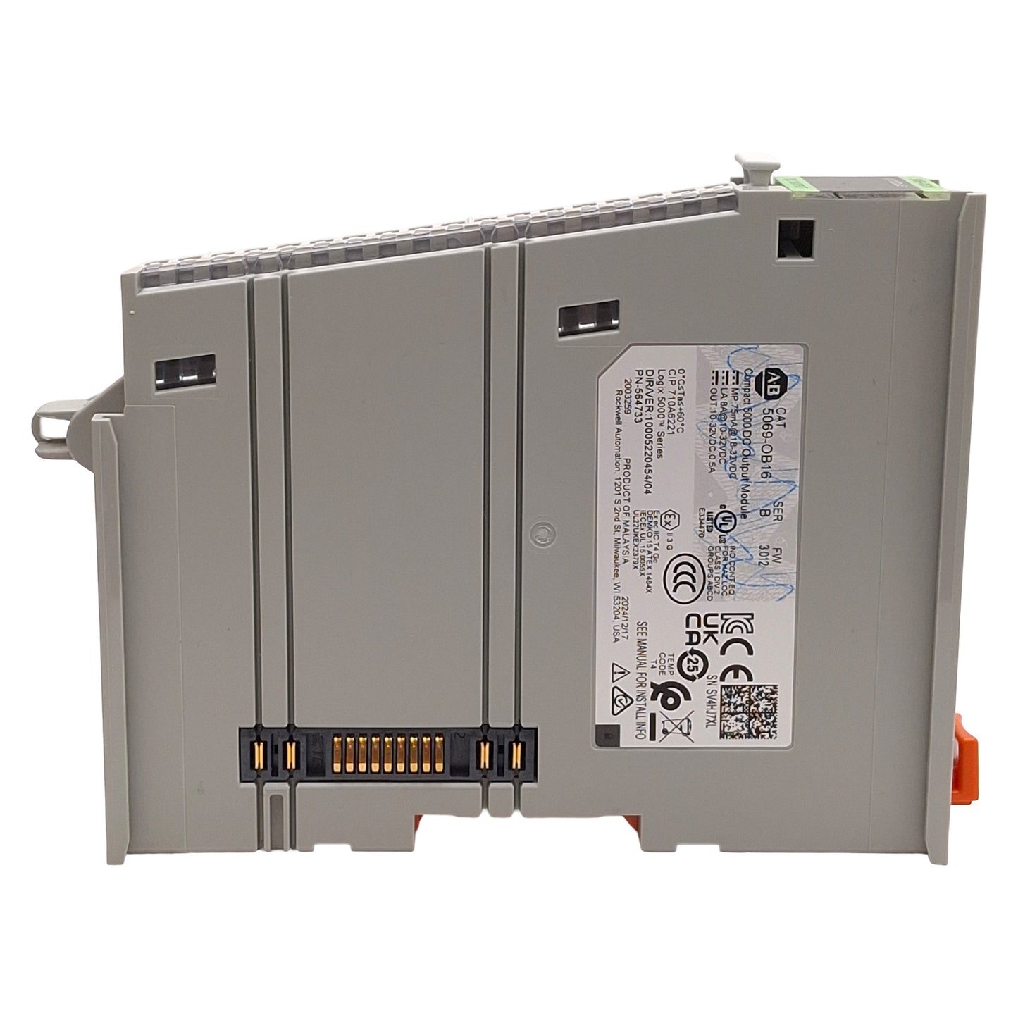 Used Allen Bradley 5069-OB16 FW 3.012 Compact 5000 DC Output Module, 16-Channel