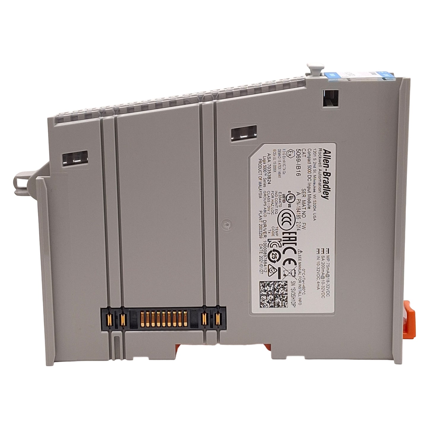 Used Allen Bradley 5069-IB16 FW 2.014 Compact 5000 DC Input Module, 16-Channel