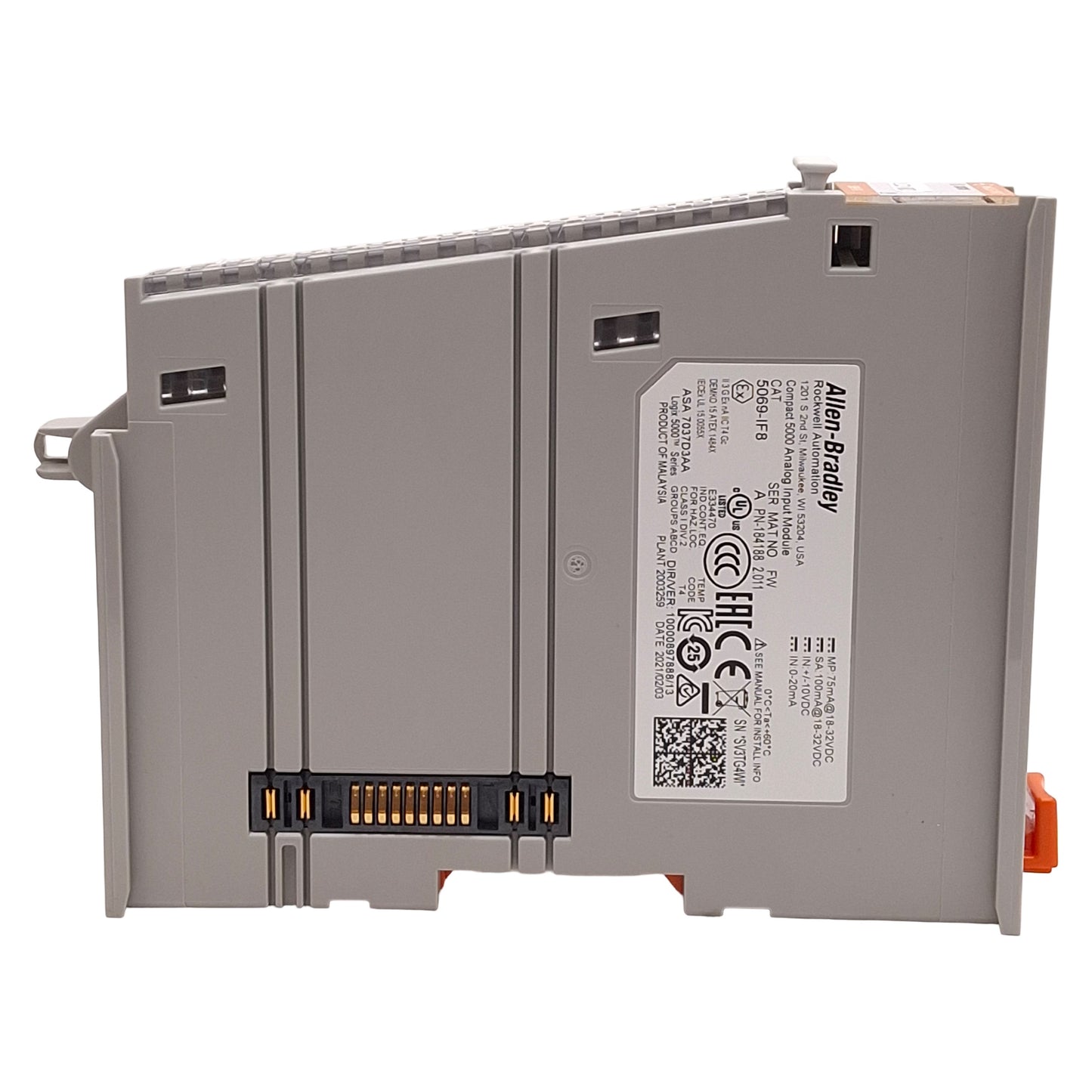 Used Allen Bradley 5069-IF8 FW 2.011 Compact 5000 Analog Input Module, 8-Channel