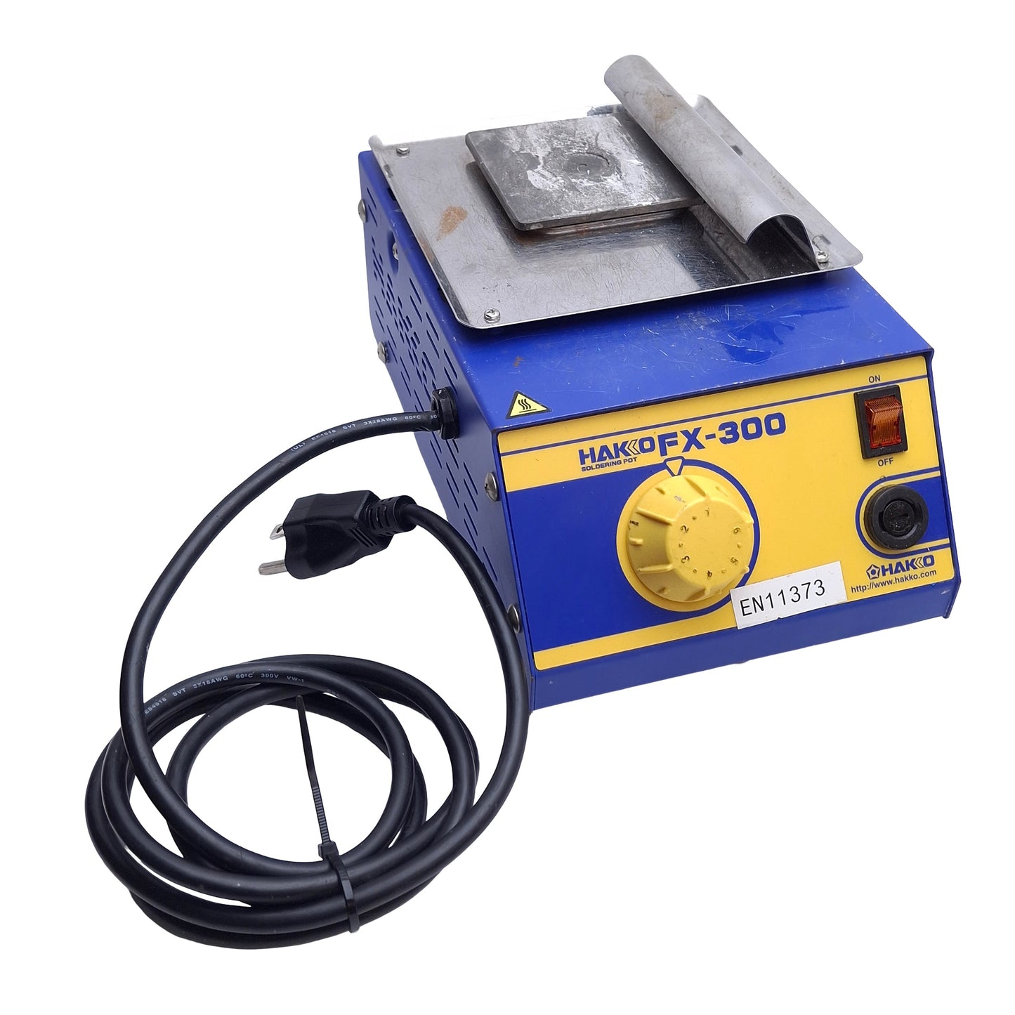 Used Hakko FX-300-03 Adjustable Soldering Pot 50mm x 50mm Pot, 120VAC 290W, 200-450°C