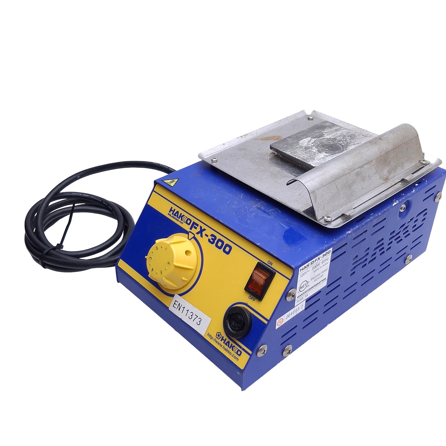 Used Hakko FX-300-03 Adjustable Soldering Pot 50mm x 50mm Pot, 120VAC 290W, 200-450°C