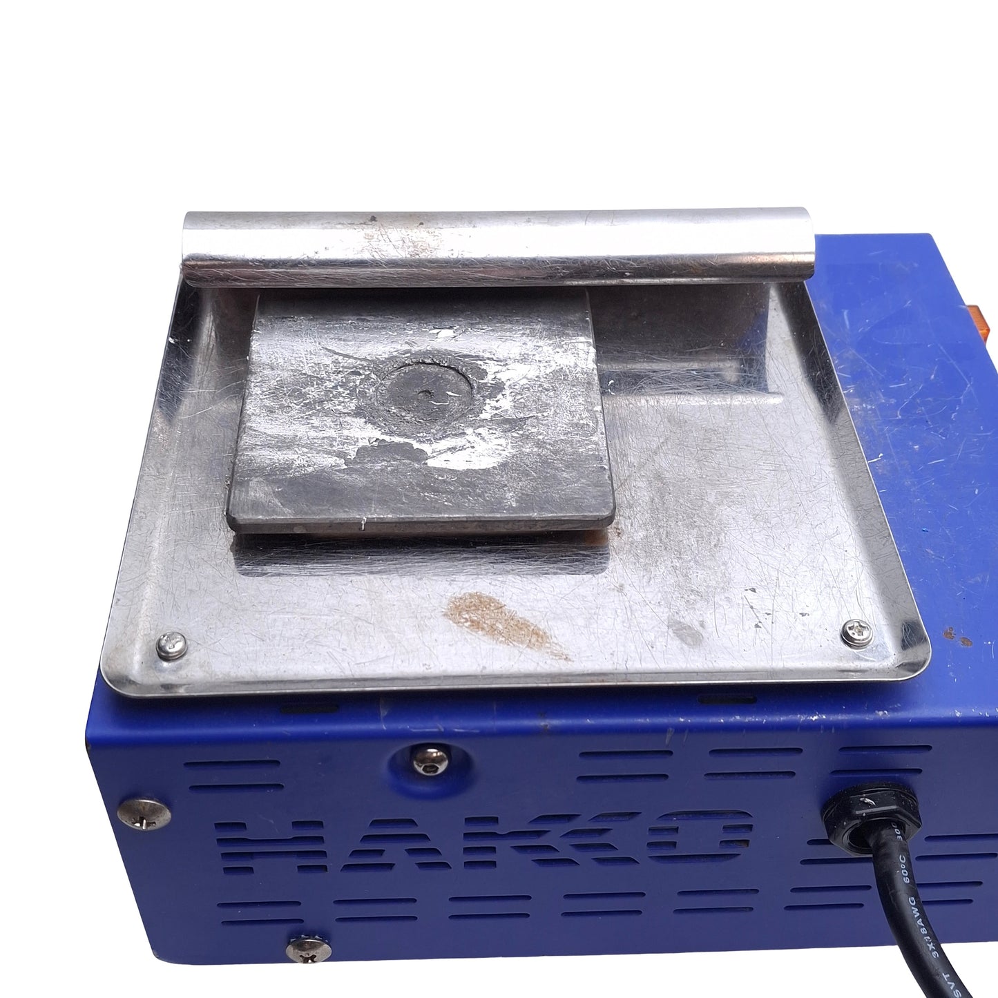Used Hakko FX-300-03 Adjustable Soldering Pot 50mm x 50mm Pot, 120VAC 290W, 200-450°C