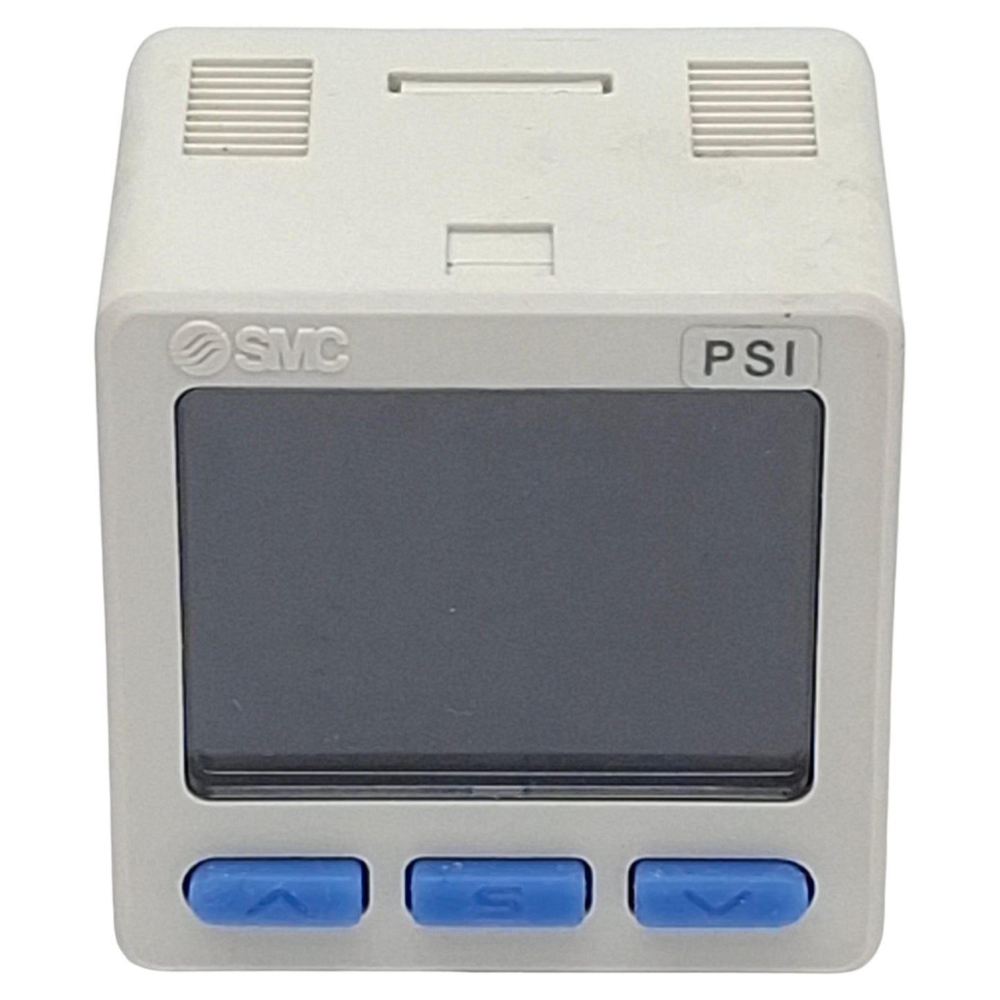 Used SMC ISE20B-T-P-N01 Digital Pressure Switch, PNP -14.5~145psi, 12-24VDC, 1/8" NPT