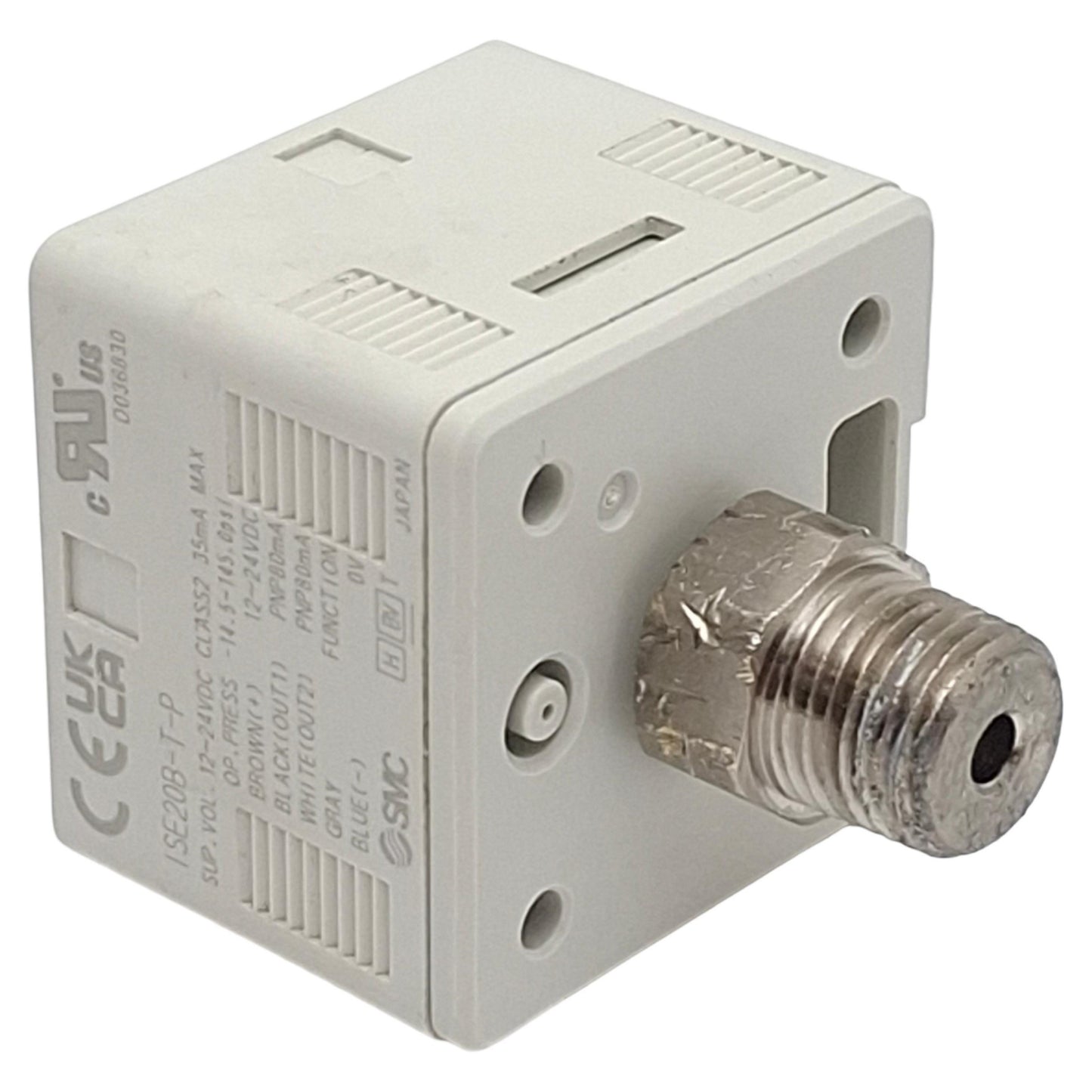 Used SMC ISE20B-T-P-N01 Digital Pressure Switch, PNP -14.5~145psi, 12-24VDC, 1/8" NPT