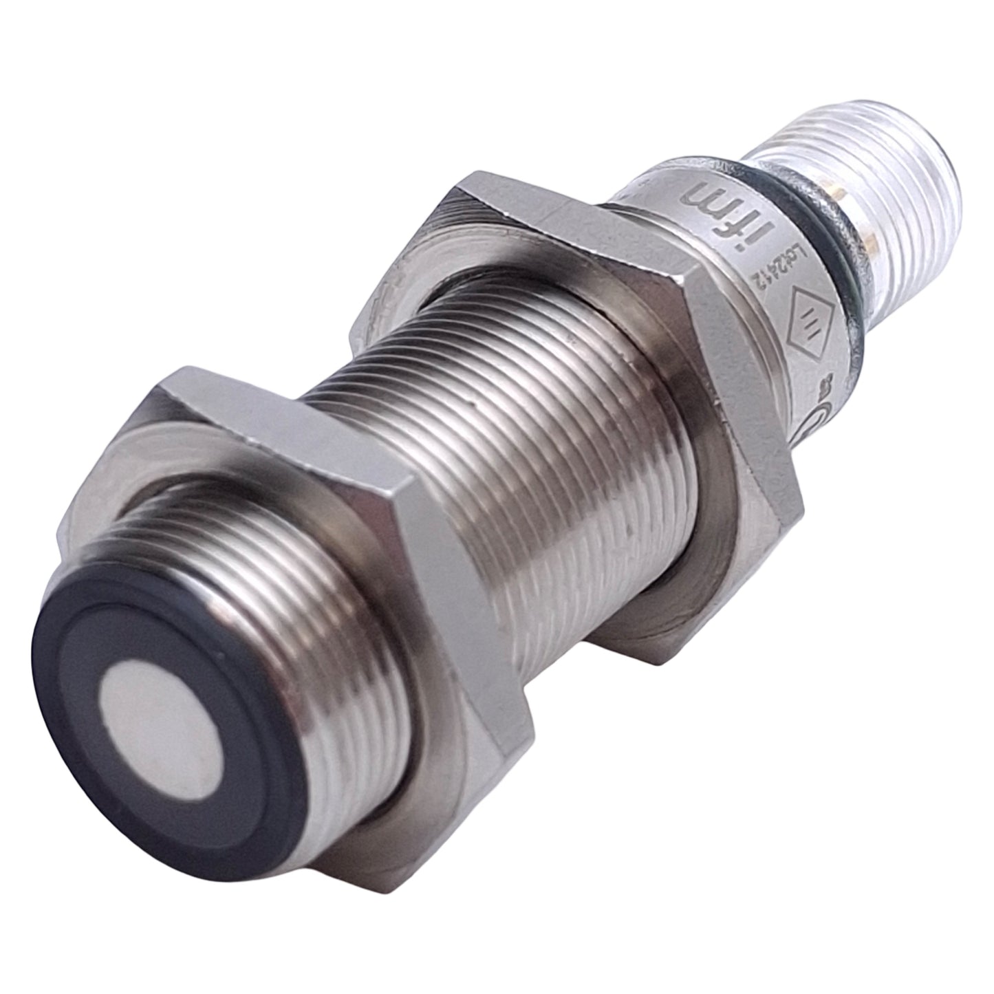 Used IFM Electronic UGT524 Ultrasonic Sensor 40-300mm Range, PNP NO/NC, 10-30VDC