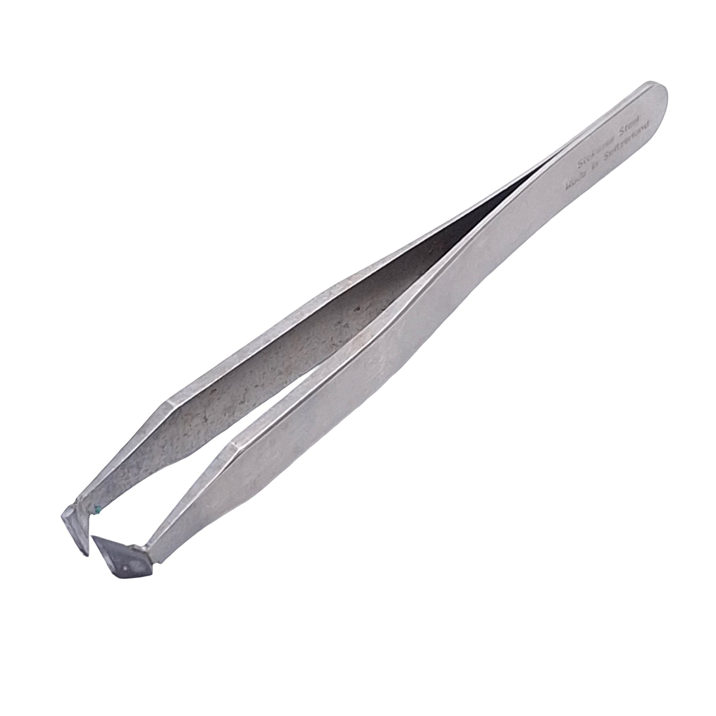 Used Excelta 15A-HT High Precision Tweezers, Carbide Tip, 70°, 0.393in Cut Length