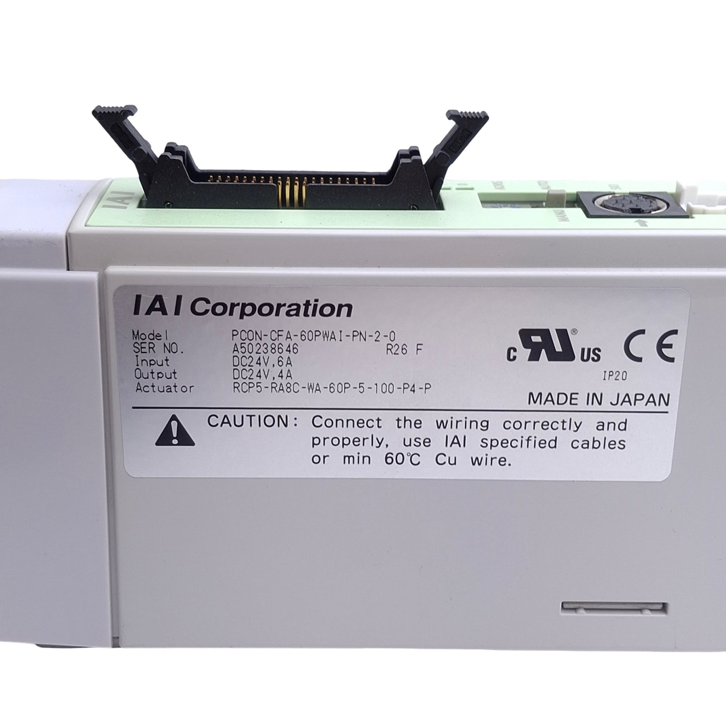 Used IAI Corp PCON-CFA-60PWAI-PN-2-0 Single Axis Actuator Controller, 24VDC