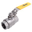 Used Sharpe 1"-50M760 Full Port Two Piece Ball Valve, 1in NPT, 1000CWP, 316SS, CF8M