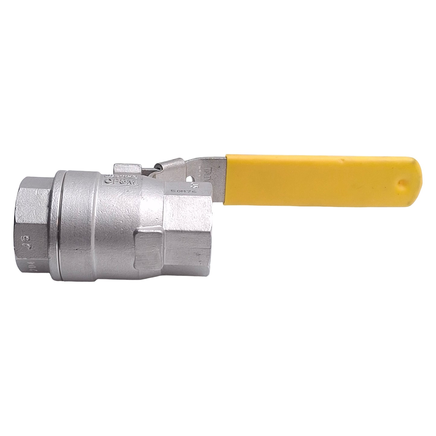 Used Sharpe 1"-50M760 Full Port Two Piece Ball Valve, 1in NPT, 1000CWP, 316SS, CF8M