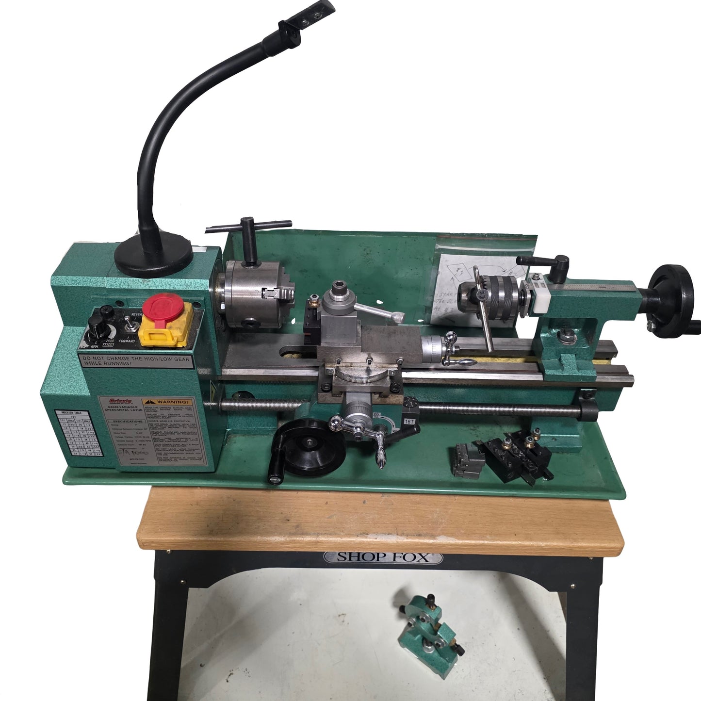 Used Grizzly G8688 7" x 12" Benchtop Mini Lathe 7" Swing, 100-2500RPM, 120VAC 2.8A