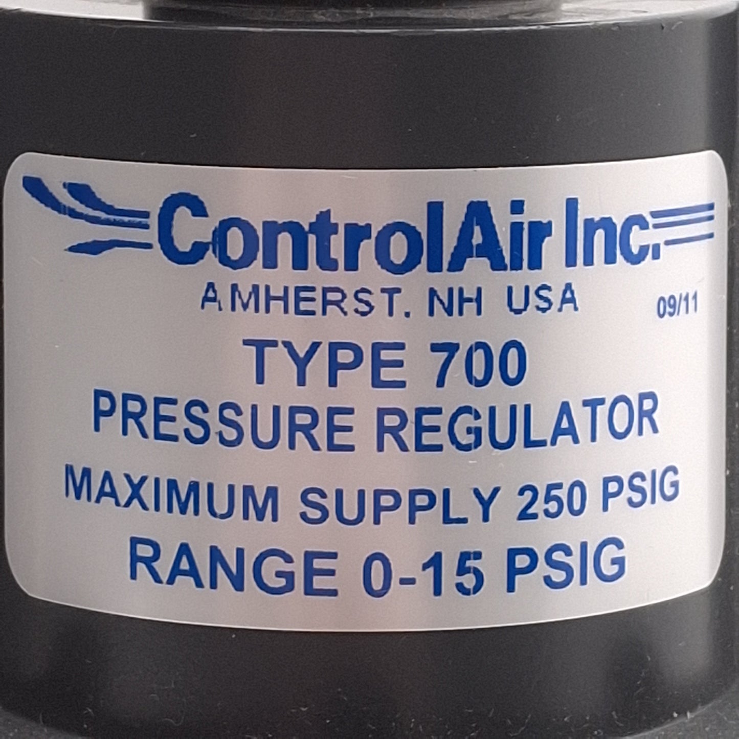 Used ControlAir 700-BC Precision Pressure Regulator, 250psig, 0-15psig Set, 1/4in NPT