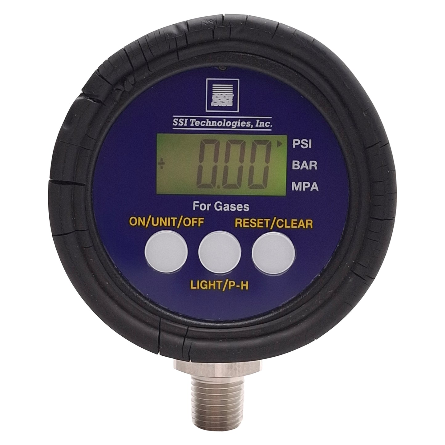 Used SSI MGA-30-A-9V-R MediaGauge Digital Pressure Gage, 30PSI, 1/4in NPT, 9V Battery