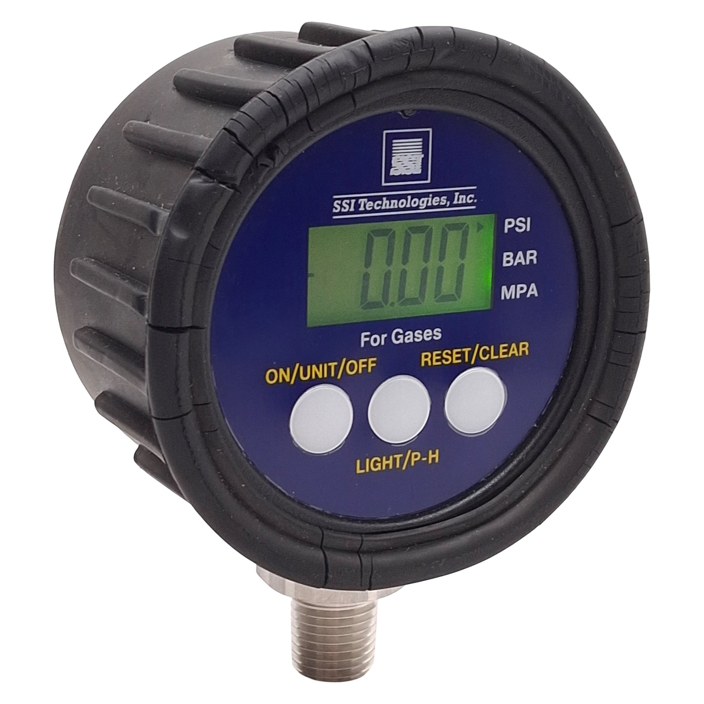 Used SSI MGA-30-A-9V-R MediaGauge Digital Pressure Gage, 30PSI, 1/4in NPT, 9V Battery