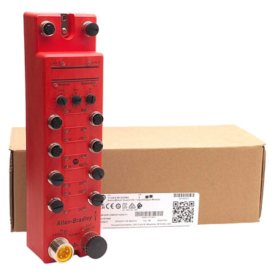 New Allen Bradley 1732ES-IB12XOB4 ArmorBlock Guard I/O Module, 12-Input 4-Output M12