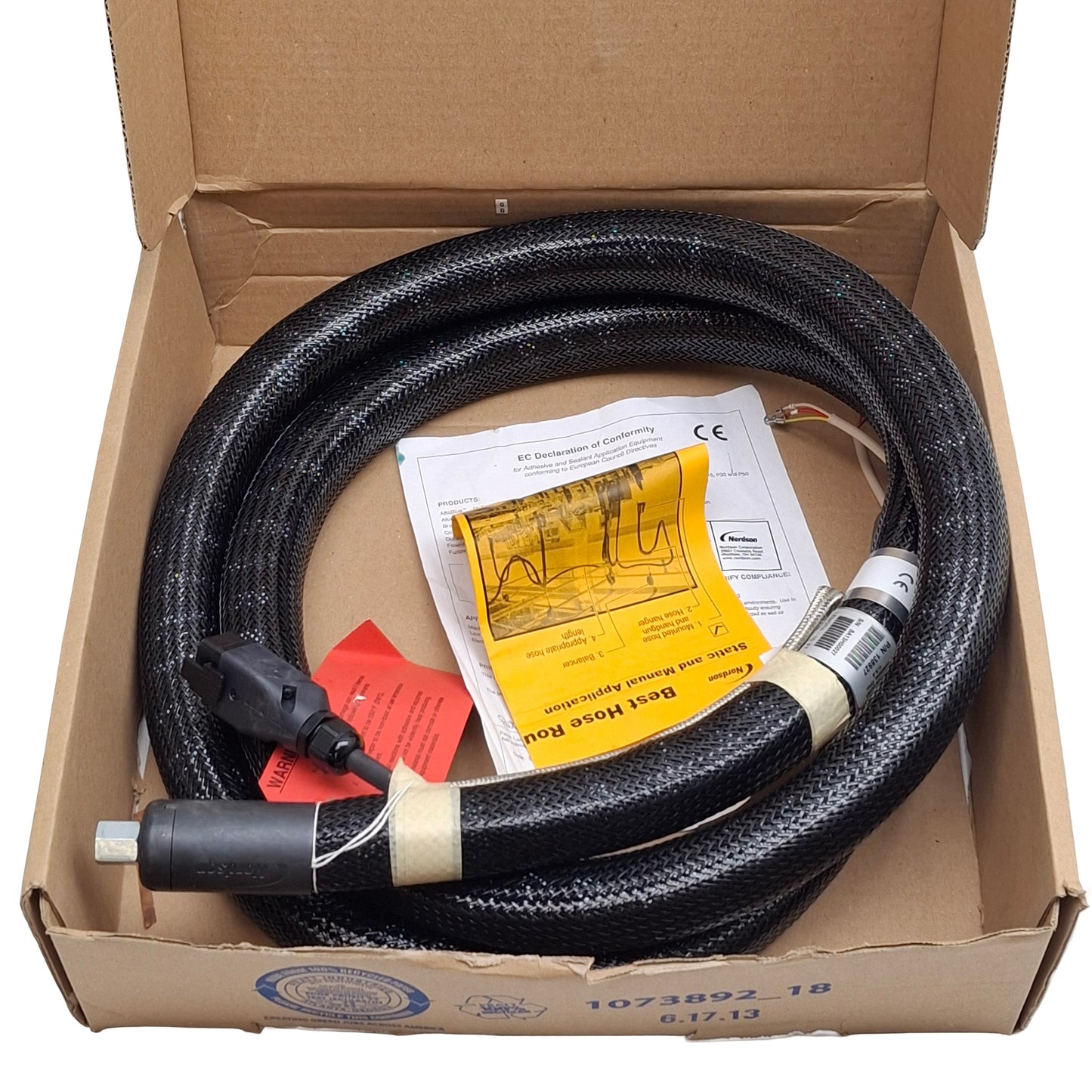 New – Open box Nordson 138927 Hot Melt Heated Hose For Problue4, 240VAC, 10ft, 1500psi