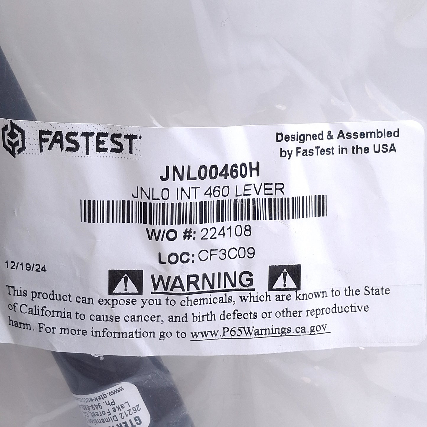 New Fastest JNL0-0460H Lever Actuated Internal Seal Connector, ø0.460, 90 Degree