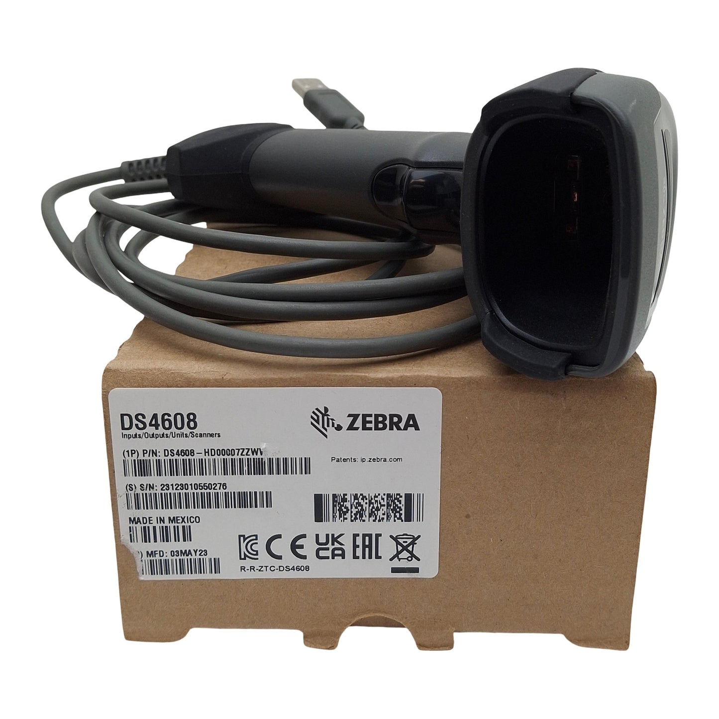 New Zebra DS4608-HD00007ZZWW Handheld Barcode Scanner, 1D/2D, 1280x800, USB, 5.5VDC