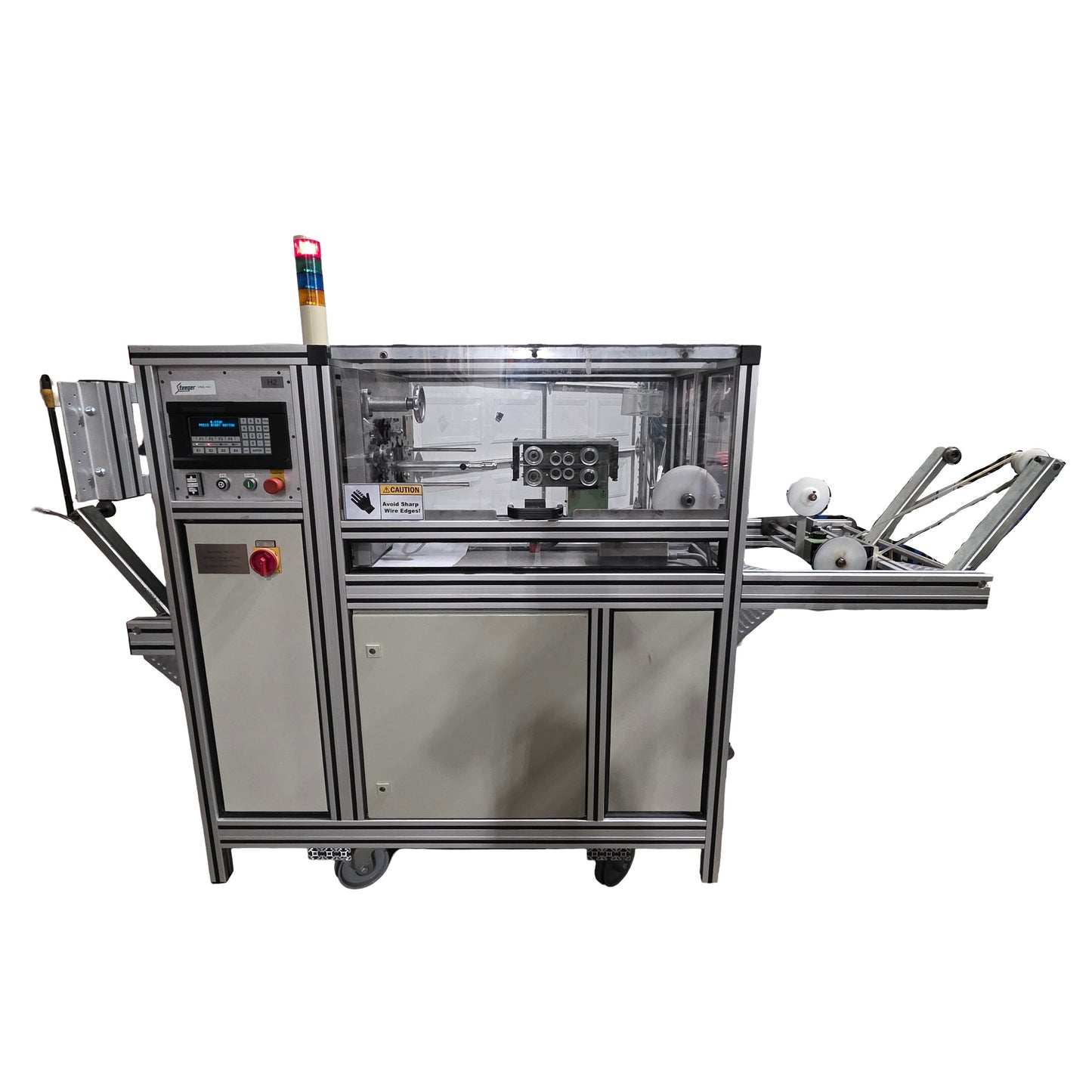 Used Steeger HS80/16-2002 16 Carrier Horizontal Medical Braider, 230VAC 3-Ph 10A