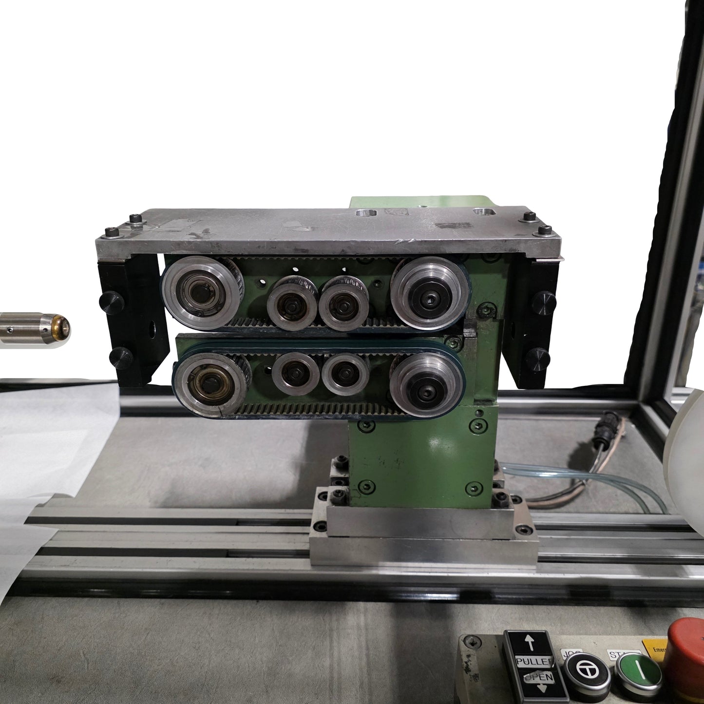 Used Steeger HS80/16-2002 16 Carrier Horizontal Medical Braider, 230VAC 3-Ph 10A
