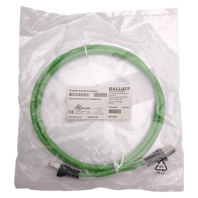New Balluff BCC0HZC Ethernet/Profinet Double-Ended Cordset, Cat6A 10Gbit/s RJ45 1.0m