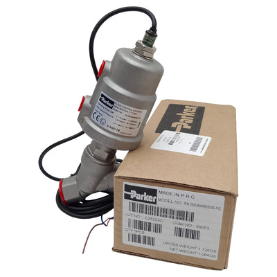New Parker PA15S3N4R050S-PS Angle Seat Valve, 2-Way NO, 1/2in NPT, 232psi Max, 5.5cv