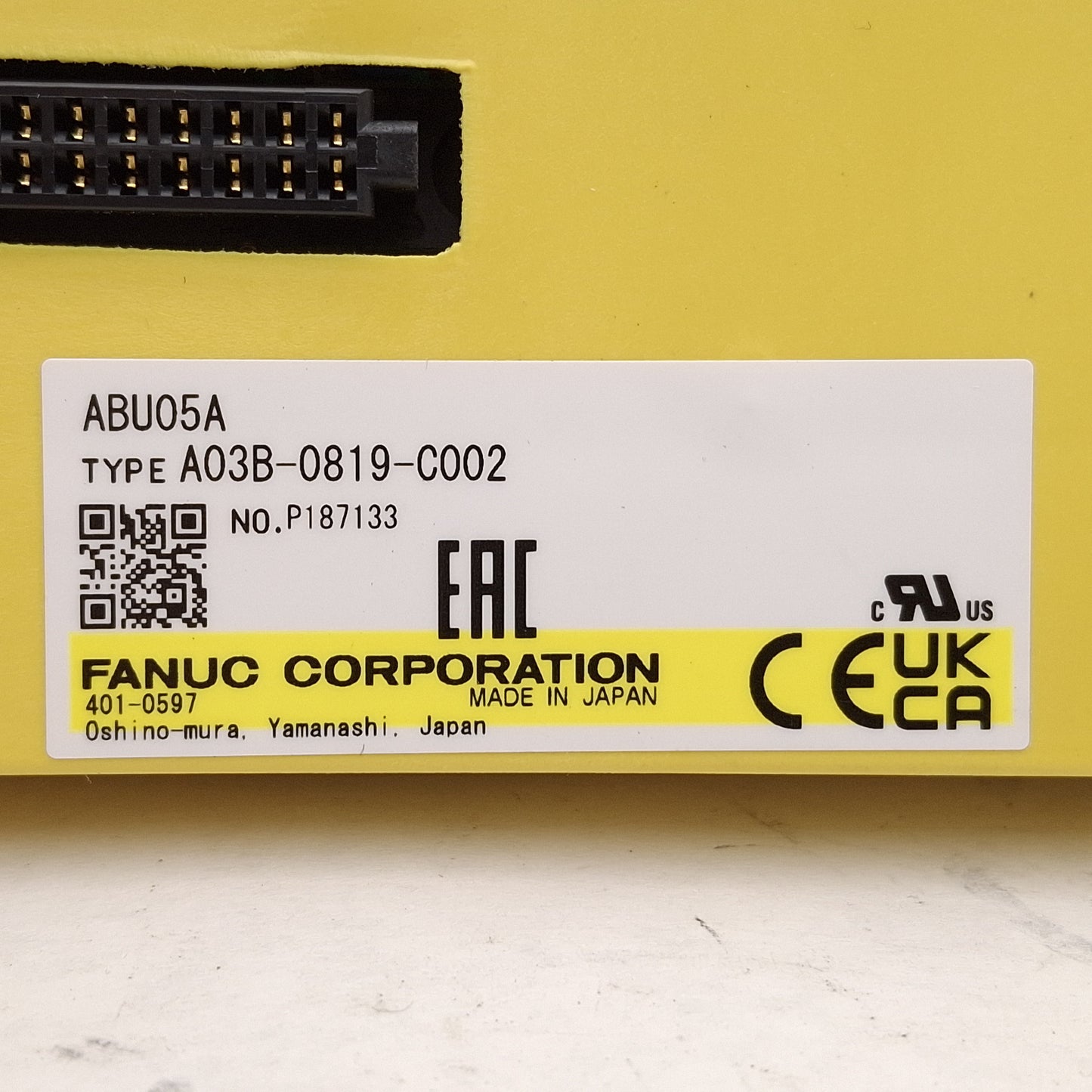 Used Fanuc A03B-0819-C002 ABU05A I/O Unit Model A Horizontal Type Base Unit, 5-Slot