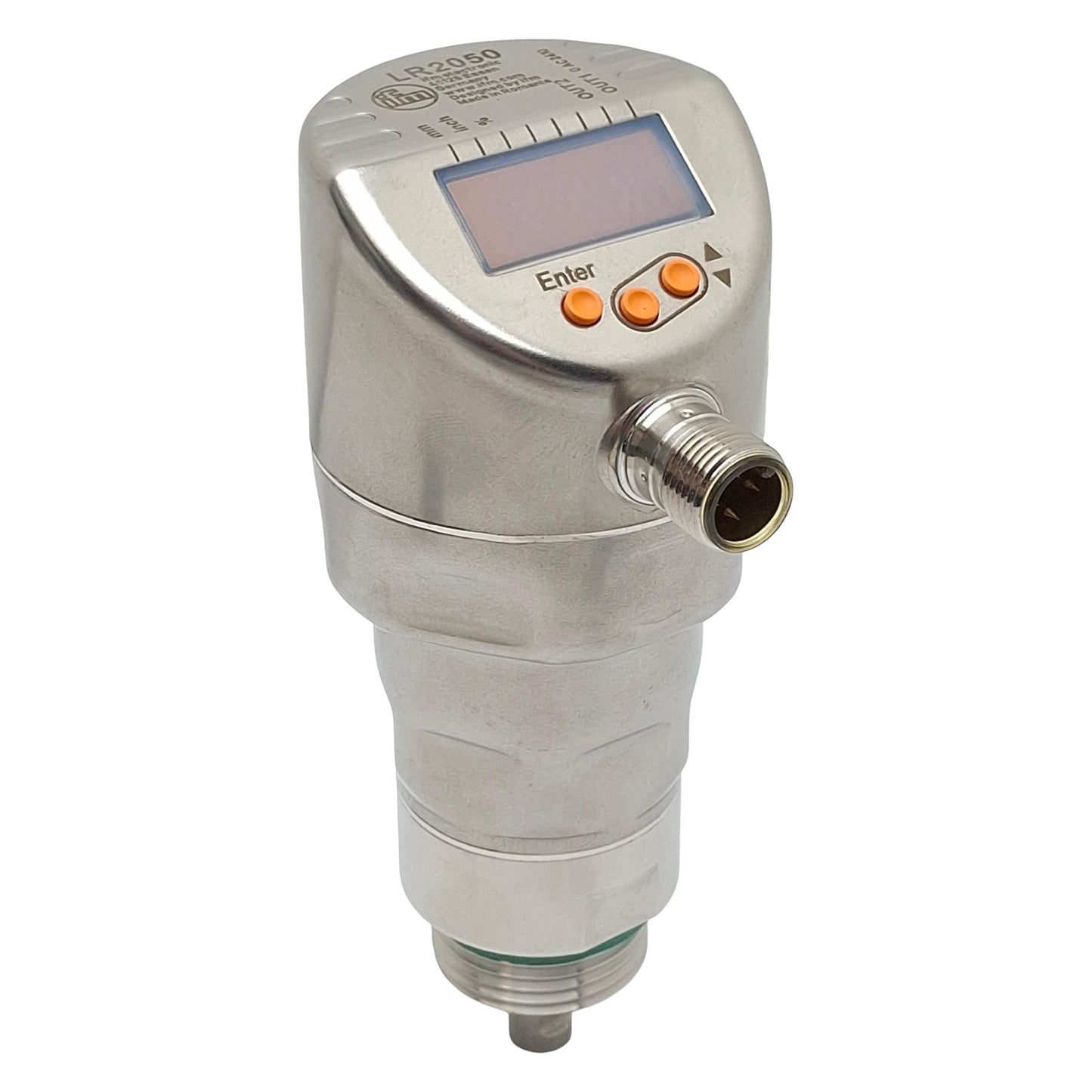 New IFM LR2050 Continuous Level Sensor, PNP/NPN, 18-30VDC, 16bar, 10-1970mm Range
