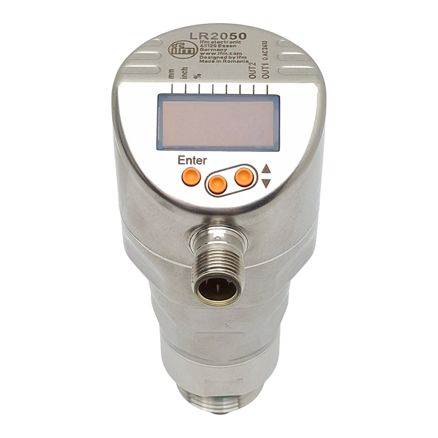 New IFM LR2050 Continuous Level Sensor, PNP/NPN, 18-30VDC, 16bar, 10-1970mm Range