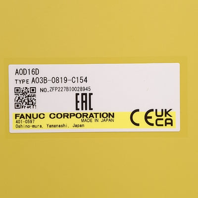 New Fanuc A03B-0819-C154 Digital Output Module, 16-Output, 12/24VDC 0.5A POS