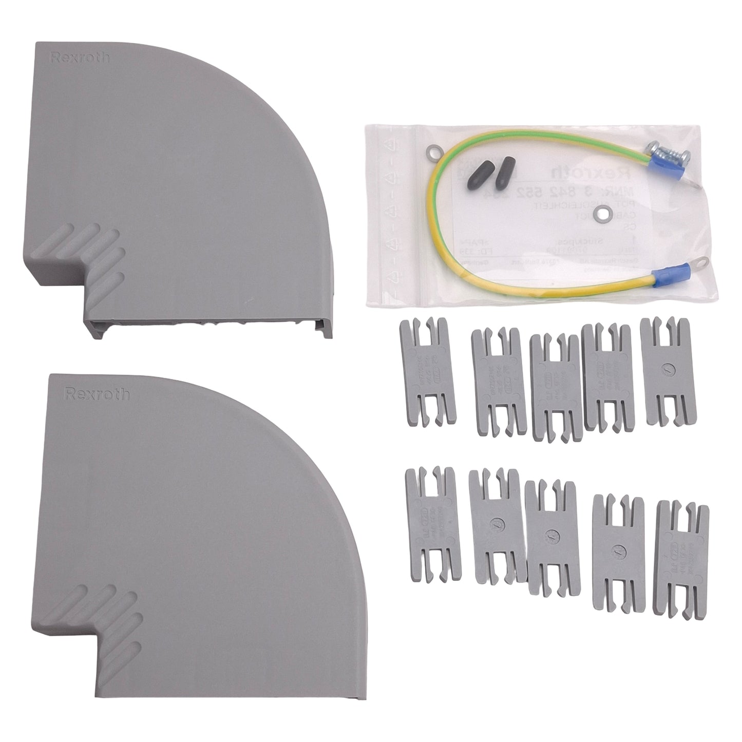 New Rexroth 3842552259 Modular Cable Duct Curve, 90 Degree, HOR 80x40, VER 40x80